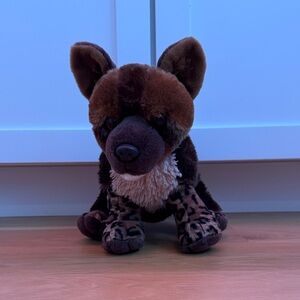 Brown and Tan African Wild Dog Stuffed Animal Toy